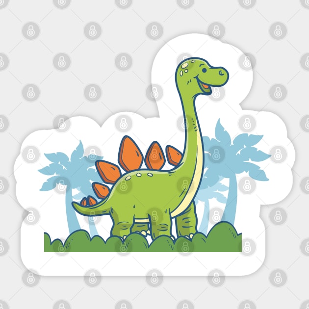 Picture of Green Dinosaurs Sticker by Dynamic Design